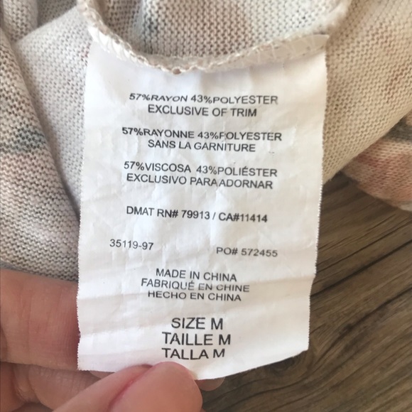 Oh Baby Maternity Cream Floral Long Sleeve Med - Picture 8 of 8